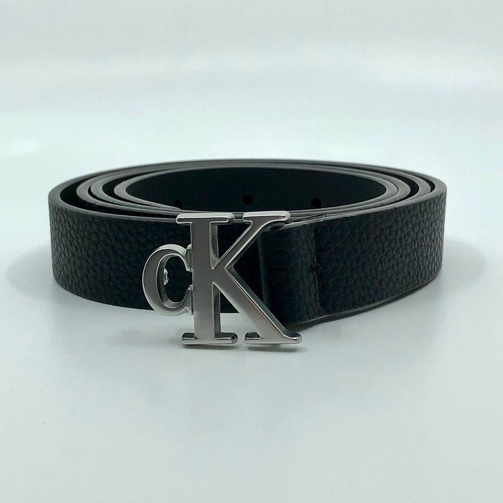 Women's Calvin Klein Women's Black Faux Leather Belt, 38–44 Inches, X7G9A493